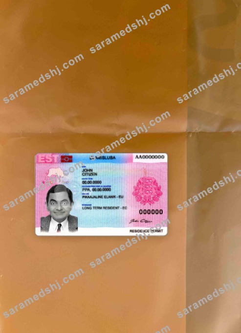 Estonia residence permit photolook FRONT